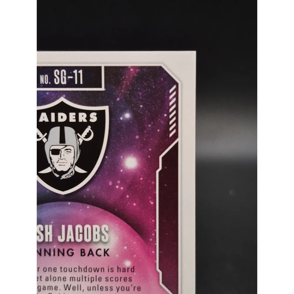 2023 Panini Absolute Josh Jacobs #SG-11 Star Gazing Orange /75 Packers Raiders